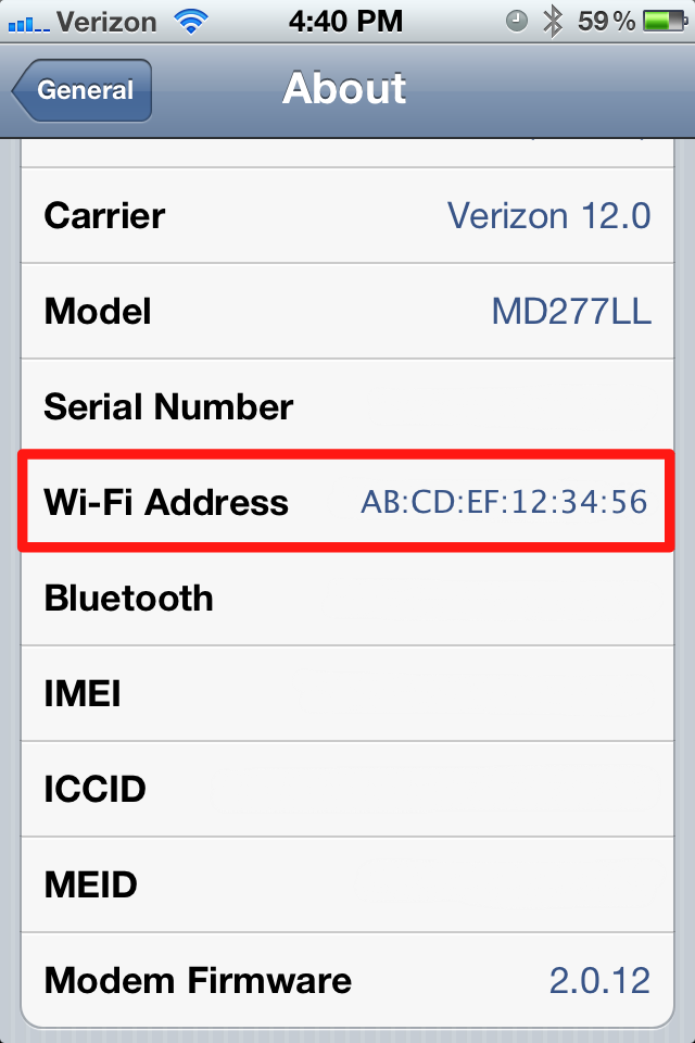 How To Check Mac Address Ios